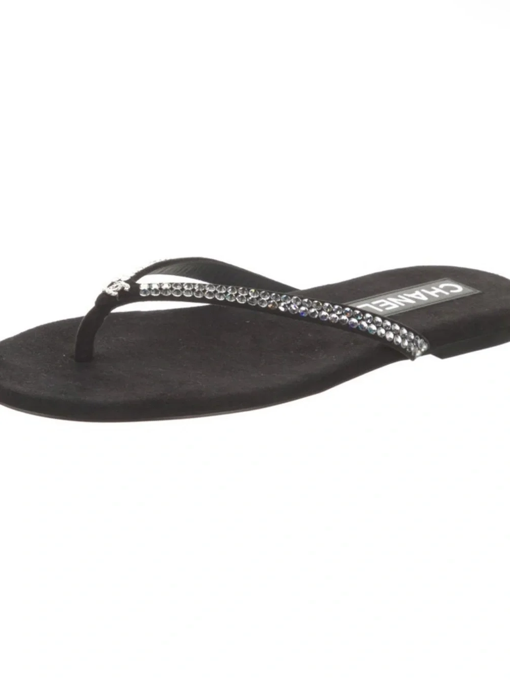 Chanel Interlocking CC Logo Flip Flops w Tags